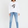 KARL LAGERFELD Biała bluza damska Ikonik 2.0