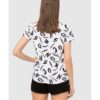 MOSCHINO Biały t-shirt dmski w czarne litery