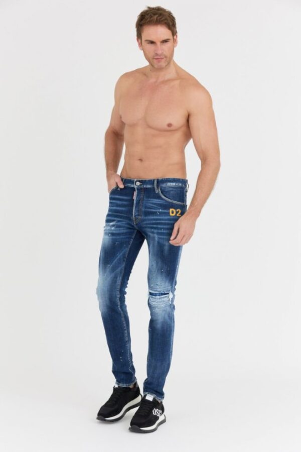 DSQUARED2 Granatowe męskie jeansy cool guy, Rozmiar 52