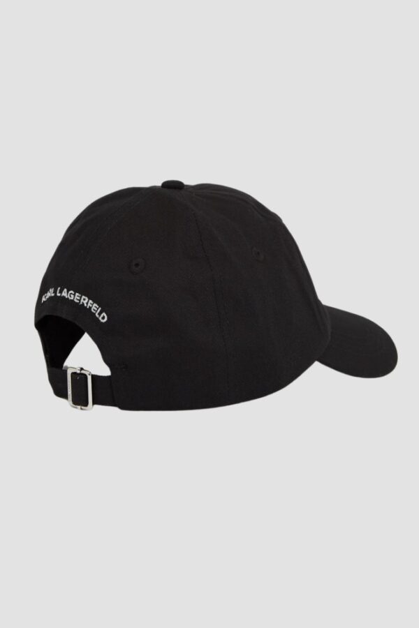 KARL LAGERFELD Czarna czapka z daszkiem Ikon Cap