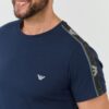 EMPORIO ARMANI Granatowy męski t-shirt bande logo