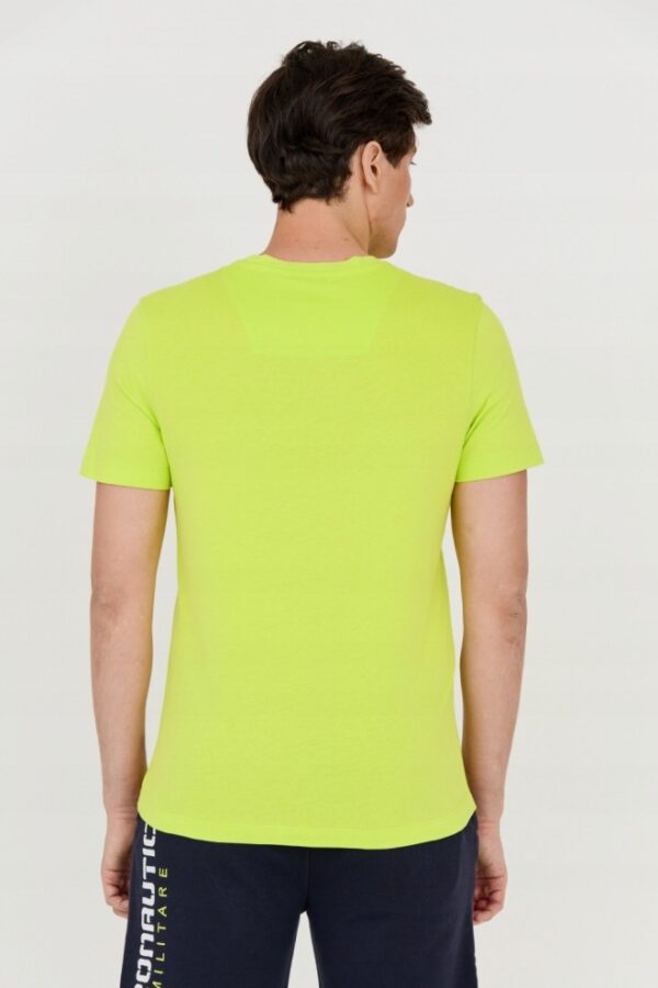 AERONAUTICA MILITARE Zielony bawełniany t-shirt męski