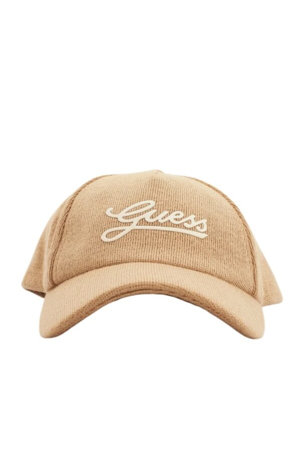 GUESS Beżowa czapka z daszkiem Baseball Cap