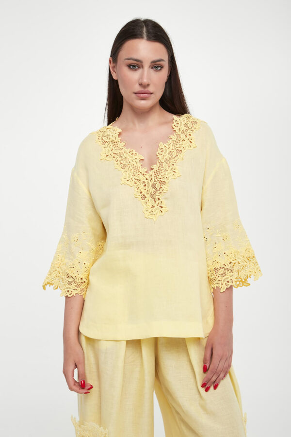 Bluzka damska lniana ERMANNO SCERVINO LIFE