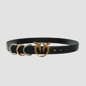 PINKO Czarny pasek damski Cobain Belt H3