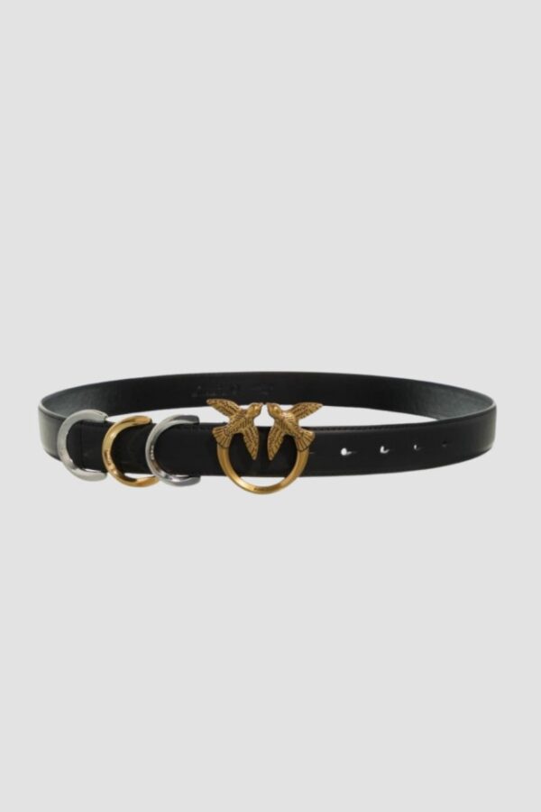 PINKO Czarny pasek damski Cobain Belt H3