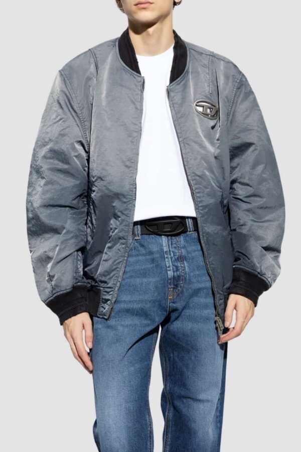 DIESEL Czarny męski skórzany pasek B-1DR REV II, Rozmiar 90