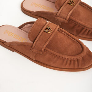 Klapki damskie zamszowe PINKO