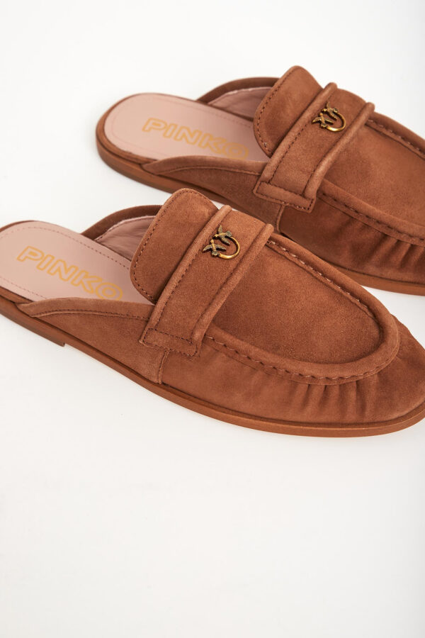 6e6625d9511358e238651fcb3c8aa225ab0b215f Klapki damskie zamszowe PINKO