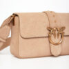 Torebka damska zamszowa skóra Love One Classic Slouchy Suede PINKO