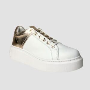 VALENTINO Biało-złote sneakersy Baraga S Sneaker Lace-U