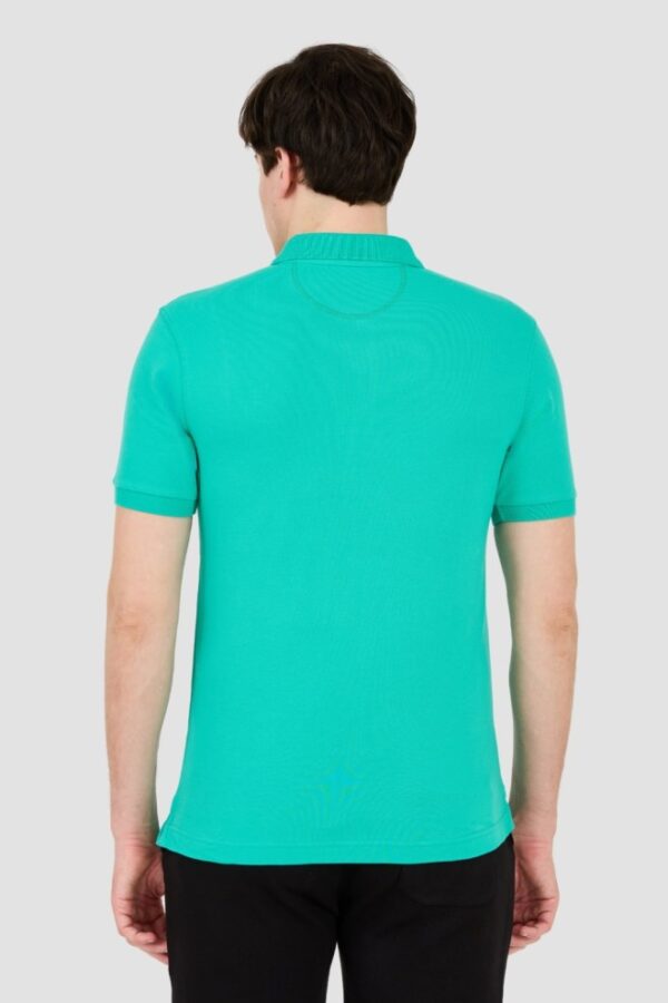 LA MARTINA Szmaragdowe męskie polo z małym logo