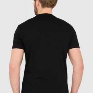 DSQUARED2 Czarny męski bawełniany t-shirt z dużym logo