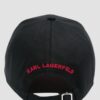 KARL LAGERFELD Czapka z daszkiem damska ze zmiennym logo na rzep Ikon