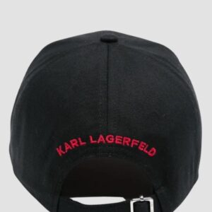 6fee57a26e03fec2cf50a04cb2831762ab71012d KARL LAGERFELD Czapka z daszkiem damska ze zmiennym logo na rzep Ikon