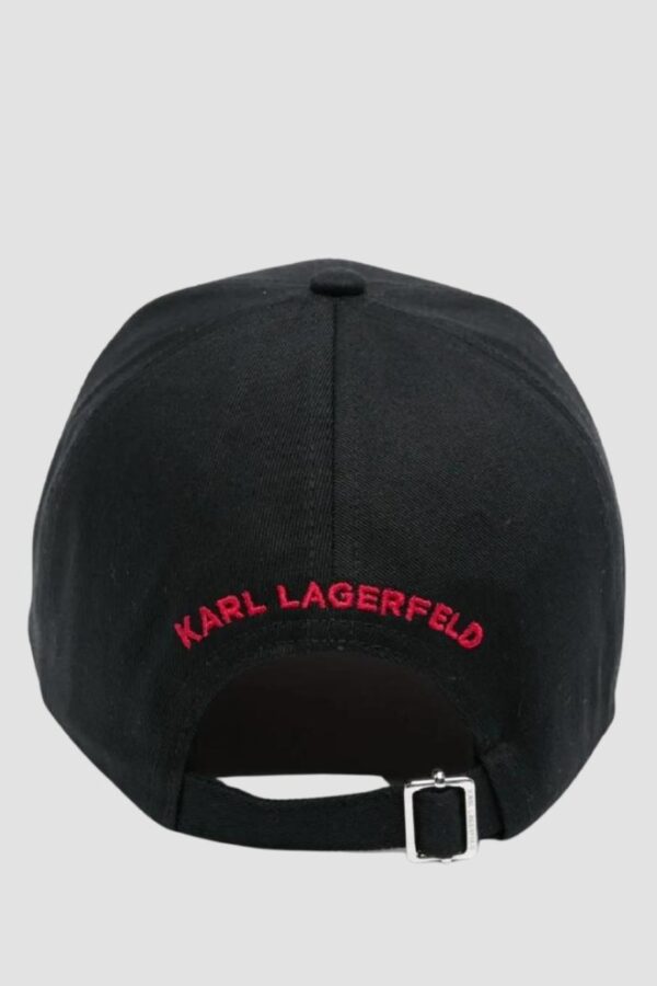 KARL LAGERFELD Czapka z daszkiem damska ze zmiennym logo na rzep Ikon