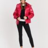 KARL LAGERFELD Czerwona damska kurtka Hooded Down Jacket