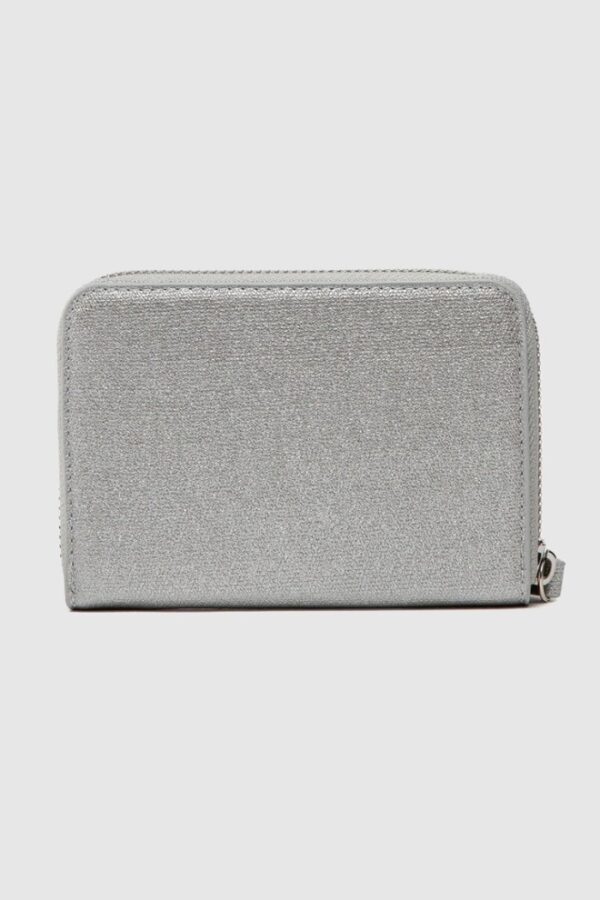 VALENTINO Zestaw srebrny portfel damski z lusterkie