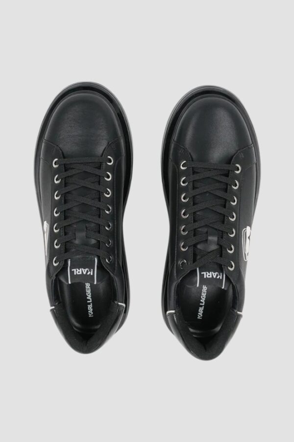 KARL LAGERFELD Czarne męskie sneakersy skórzane Kapri Kushion NFT