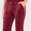 JUICY COUTURE Bordowe damskie spodnie dresowe Del Ray Pocket Pant