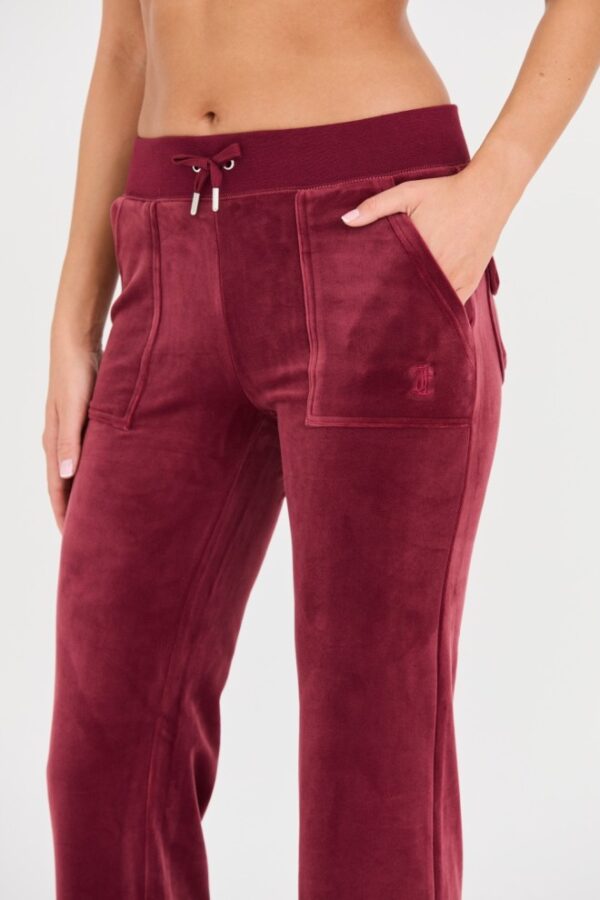 JUICY COUTURE Bordowe damskie spodnie dresowe Del Ray Pocket Pant