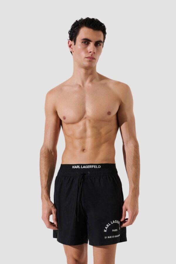 KARL LAGERFELD Czarne kąpielówki męskie RSG