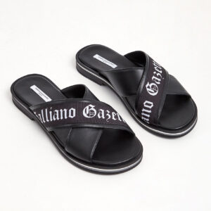 70e2845662feb88d5b8a9f6d0c2ec2449cd72740 Klapki męskie skórzane JOHN GALLIANO