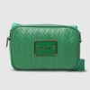 VALENTINO Tłoczona zielona torebka z przypinaną saszetką sunny re haversack
