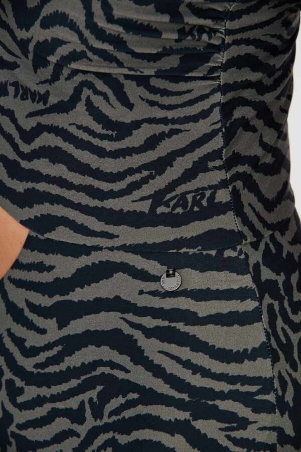 KARL LAGERFELD Oliwkowy damski jednoczęściowy strój kąpielowy Karl Dna One