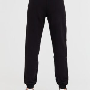 JUST CAVALLI Czarne spodnie dresowe męskie T-round Gold