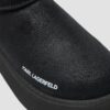 KARL LAGERFELD Czarne botki zamszowe THERMO Lo Slip On Boot