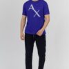 714a1f7b647d4edcbc6fd3721e056be6da7580fa ARMANI EXCHANGE Niebieski t-shirt męski z logo