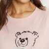 GUESS Różowy t-shirt damski Bear Boxy