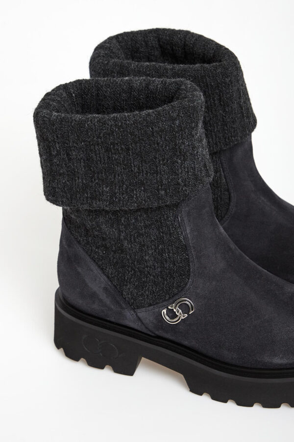 Botki damskie skóra zamszowa CESARE CASADEI