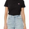 TOMMY JEANS Czarny damski t-shirt z małym logo