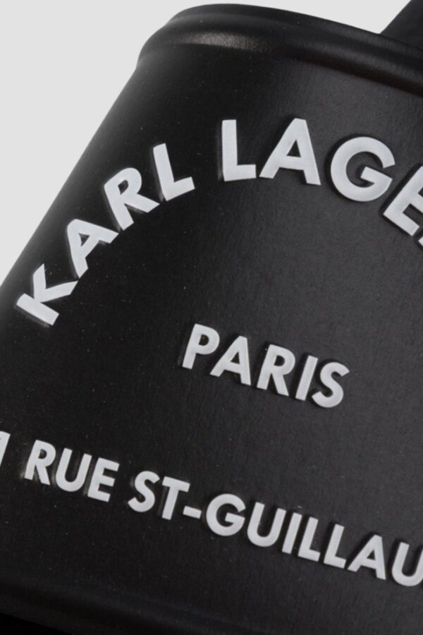 KARL LAGERFELD Czarne klapki męskie KONDO Maison