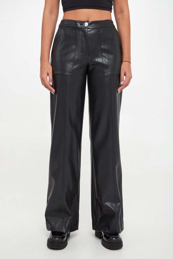 71f9770273651a235d344cac380afb5fa08e6a2b Spodnie damskie z ekoskóry ARMANI EXCHANGE