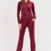 JUICY COUTURE Bordowe damskie spodnie dresowe Del Ray Pocket Pant