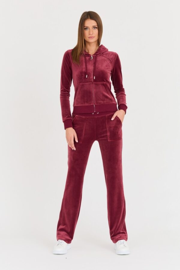 JUICY COUTURE Bordowe damskie spodnie dresowe Del Ray Pocket Pant