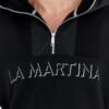 LA MARTINA Czarna bluza męska ze srebrnym logo