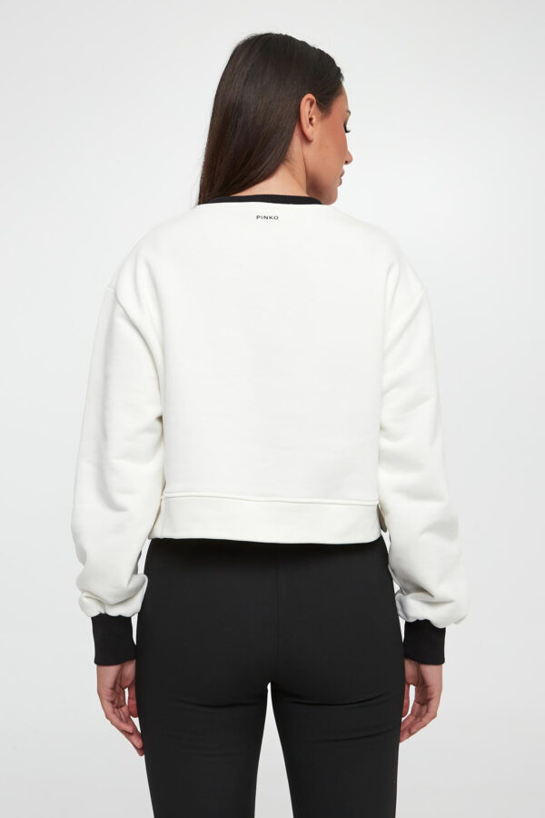 72d33132bdda4d8b5857620febf315d48829662f Bluza damska z logo Mandorlato PINKO