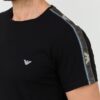 EMPORIO ARMANI Czarny męski t-shirt bande logo