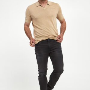 Polo męskie lniane KARL LAGERFELD