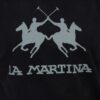 LA MARTINA Czarna bluza męska z szarym logo