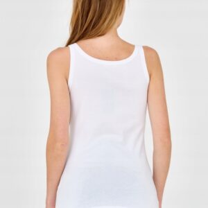 EMPORIO ARMANI Biały damski top z dżetowym logo