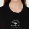 EMPORIO ARMANI Czarny damski t-shirt Uni Logo Printe