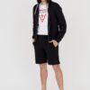 GUESS Czarna męska bluza z kapturem Slim Fit