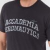 AERONAUTICA MILITARE Grafitowy bawełniany męski t-shirt M.C
