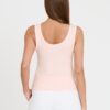 GUESS Różowy damski top Triangle Bling Rib Tank