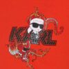 KARL LAGERFELD Czerwony damski t-shirt ikonik lny